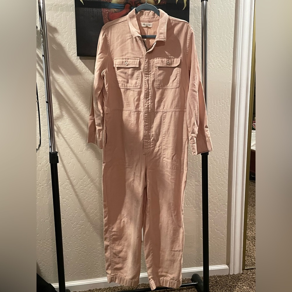 Madewell Garment-Dyed Zip-Front Coverall Jumpsuit